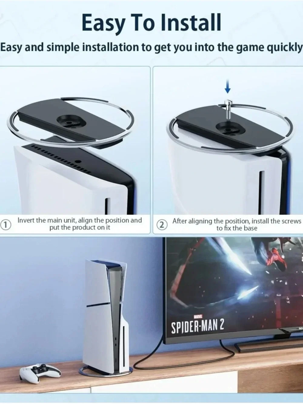 Vertical Console Stand - Black